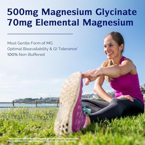Side view of Innate Vitality non-buffered magnesium glycinate highlighting vegan and non-GMO seals