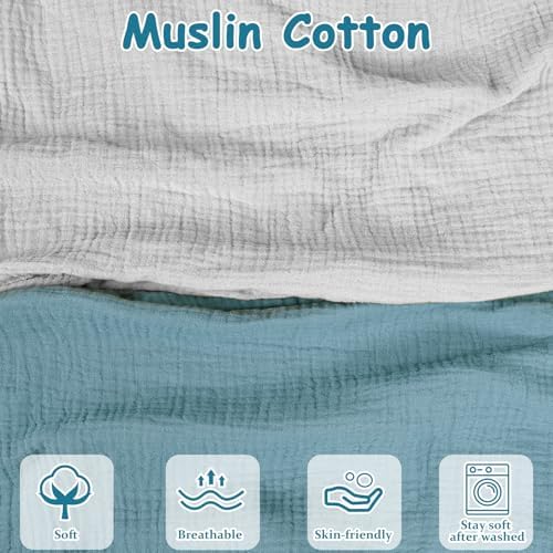 Hooyax 2 pack cotton slipcovers for baby feeding pillow