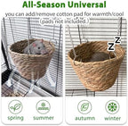 Spacious eight inch diameter grass hammock suitable for two pet rats.