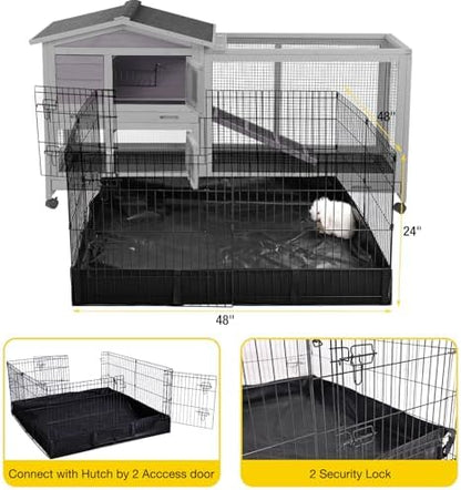 Aivituvin Rabbit Playpen Pet Pen Small Animal Cage with Waterproof Liner - Extension Playpen - Image 7