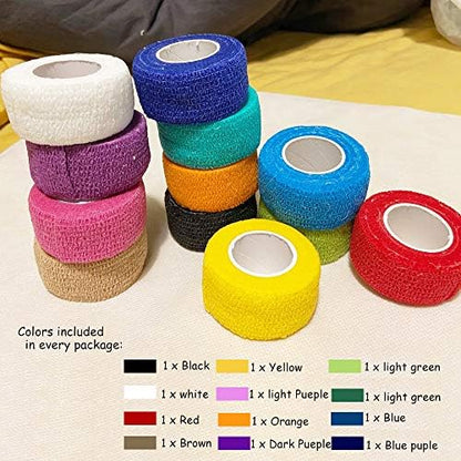 Water resistant flexible sports bandage wrap providing compression on a wrist injury