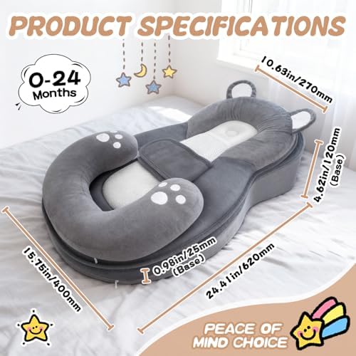 Kornsurte baby lounger showing detachable top and bottom design