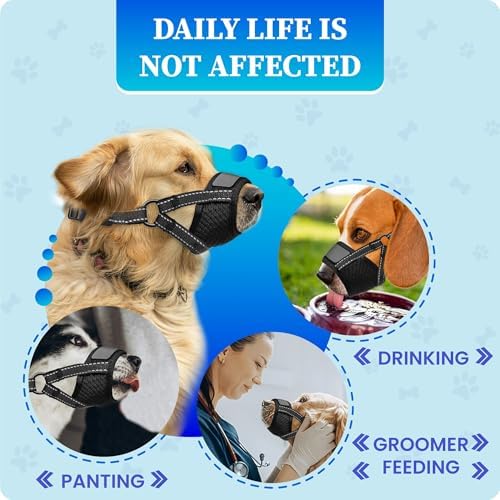 Evollax breathable air mesh muzzle for small dogs