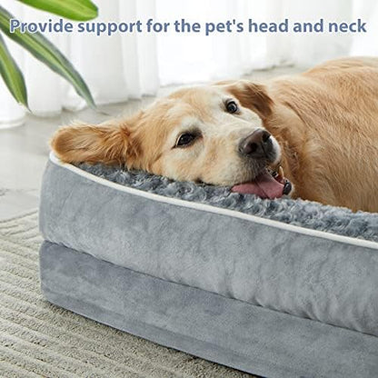 BFPETHOME Orthopedic Dog Beds for Large Dogs-Waterproof Sofa Dog Bed with Removable Washable Cover, Big Pet Bed with Waterproof Lining and Nonskid Bottom,Pet Bed for Large Dogs - Image 3
