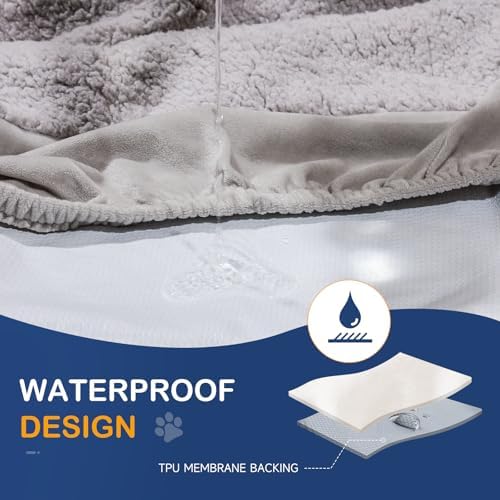 Sunsleek ultra soft plush pet bed cover protecting a rectangular dog mattress.