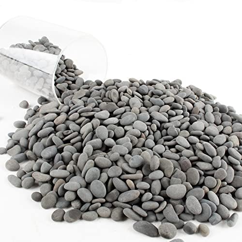 Cjgq decorative river rocks arranged in a succulent planter