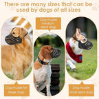 KnJuLee black silicone dog muzzle packaging