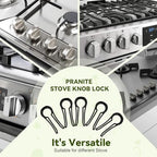 Durable child safety locks for gas stove and oven knobs