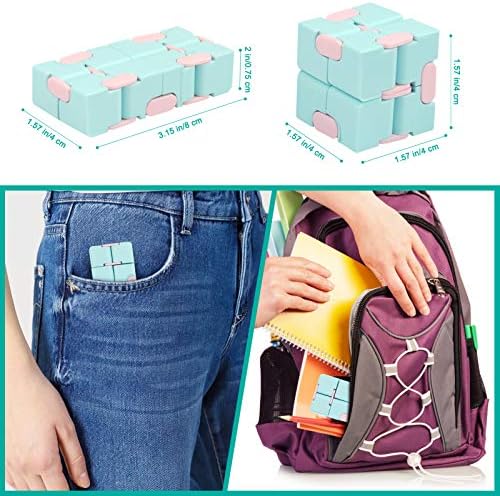 Authentic imported WUQID stress relief cube standing vertically to demonstrate its geometric construction.