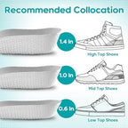 Side view of 3.5cm orthopedic heel lift for plantar fasciitis relief.