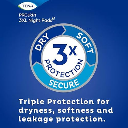 Authentic imported TENA ProSkin 3XL incontinence care product packaging angled view