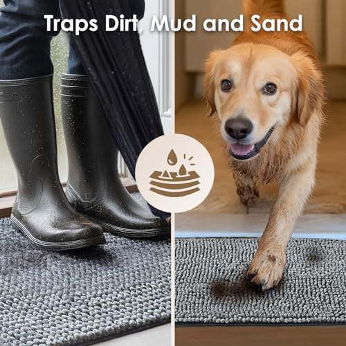 Thick microfiber chenille dog crate bed liner in charcoal grey color.