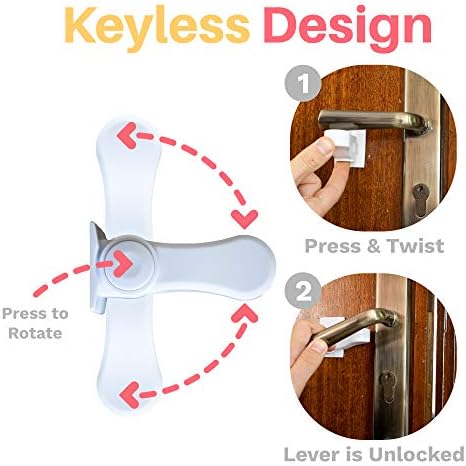 Easy installation of Inaya child safety door lever lock