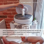 Prince Lionheart Evo Wipes Warmer with nightlight feature illuminated