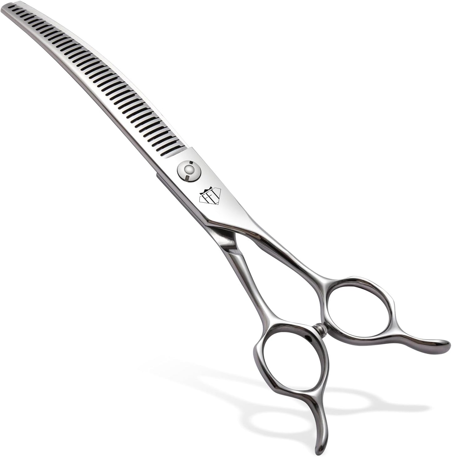 Dog Grooming Scissors: 7.0 inch Professional Pet Curved Thinning Shears Made Of Japanese 440C Advanced Stainless Steel for Dogs Cats and Other Pets - Image 13