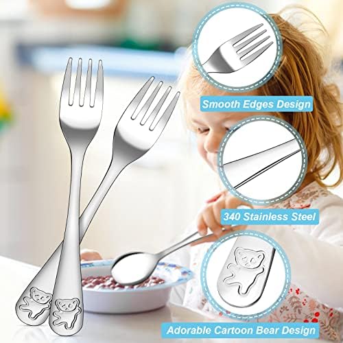 Erinnmy stainless steel kids forks size reference 6.5 inch