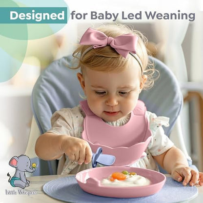 Side profile showing the flexible material and safe design of the toddler utensil