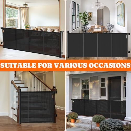 Pawtners hardware mounted baby gate installed on a living room wall with the adjustable lower baseboard bracket