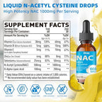 Elysx Liquid NAC Drops ingredient label close up