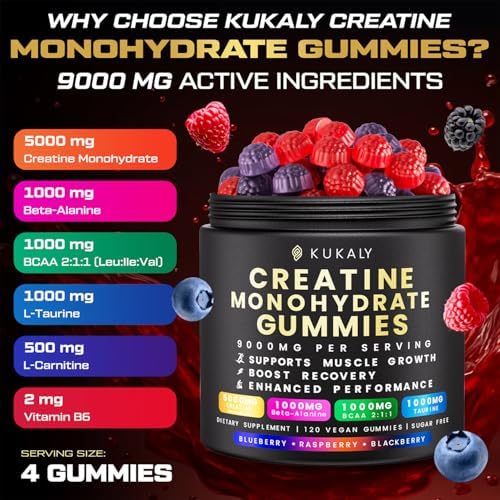 Kukaly Creatine Monohydrate Gummies daily serving size and directions