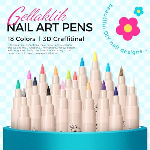 Close up of Gellaktik nail art pen 0.7 millimeter fine tip