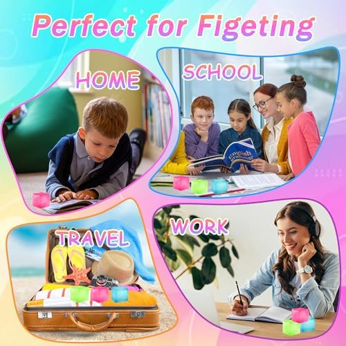 Cherosin ice cube sensory toys next to a backpack showing compact portable size.