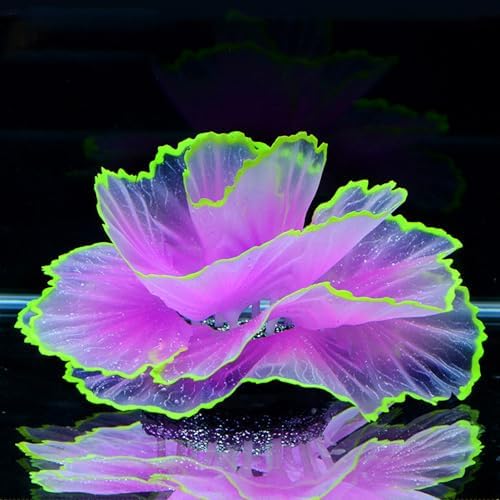Side angle view of the Besimple aquarium ornament highlighting its compact 2.75 by 3.5 inch dimensions.