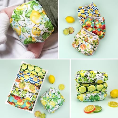 Mama Koala reusable cloth diaper showing adjustable snap buttons