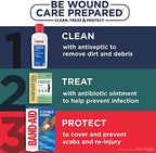 Simply Neosporin antibiotic ointment close up showing zero point five ounce product size