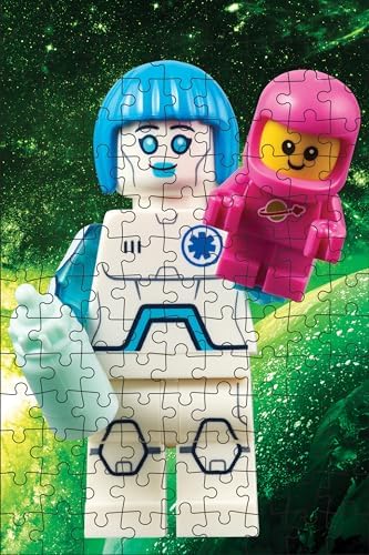 Back cover of the mystery space character puzzle box showing manufacturing credentials and official trademark information
