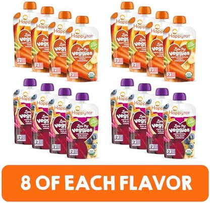 HappyTot Stage 4 fruit and vegetable puree pouch single unit