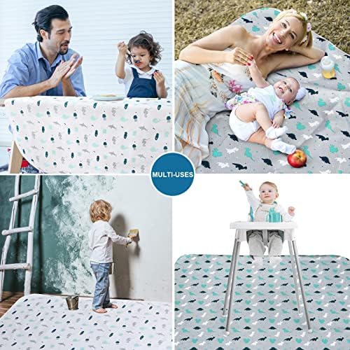 Springspirit reusable splat mat being folded into a compact size for travel