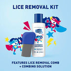 Side view of Suave Kids lice treatment box highlighting dermatologist tested claim.
