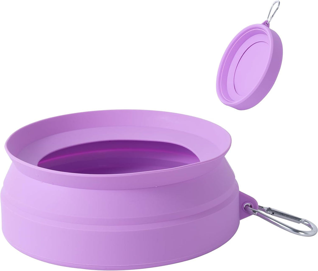 SLSON Spill Proof Dog Water Bowl for Cars,Collapsible No Splash Dog Travel Bowls Integrated Molding Portable Pet Bowl for Vehicle Road Trip Truck,RV,SUV,Boat Accessories (Cold Grey) - Image 9