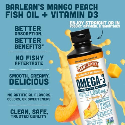 Barlean's fish oil liquid with vitamin D3 authentic USA import seal packaging