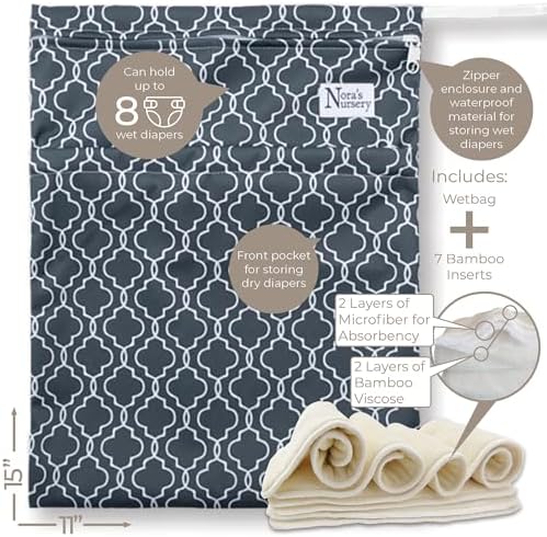 Nora's Nursery eco friendly premium diapering kit package contents for toddlers
