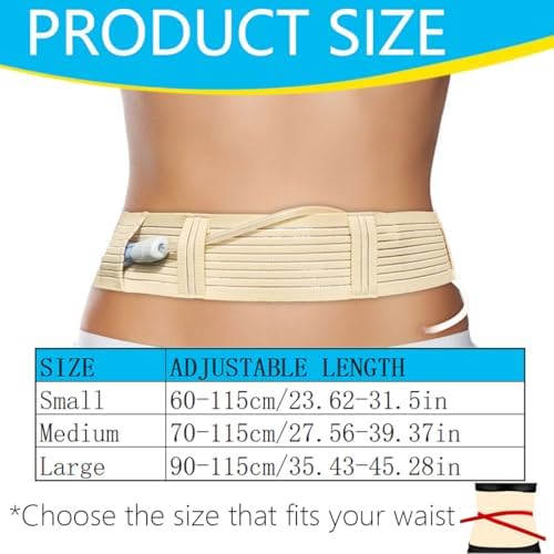 PAILON medical support waistband close up view of the internal catheter storage pouch