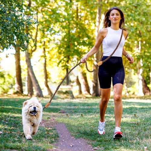 Hands free crossbody dog leash usage demonstration