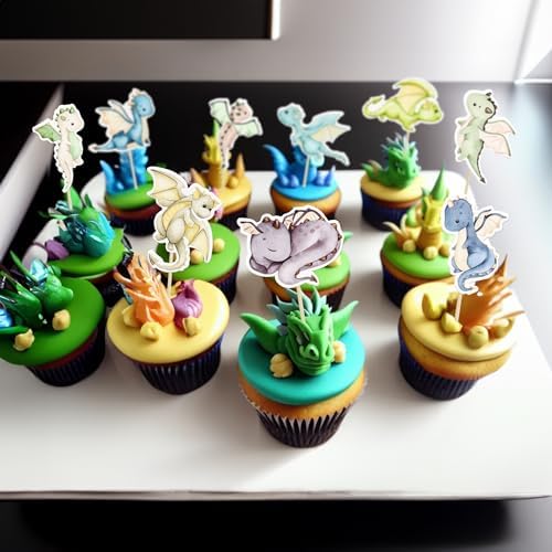 Back of packaging for Ephlyn dragon cupcake toppers