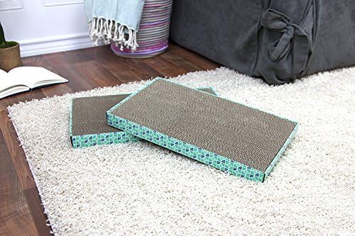 Extra large wide cat scratcher in a living room setup