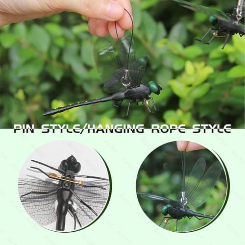 Set of 12 dragonfly clips for outdoor garden decor