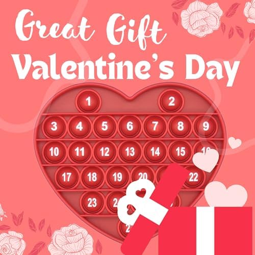 Imported PETBSNVB romantic red heart pop bubble toy packaging view