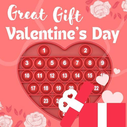 Imported PETBSNVB romantic red heart pop bubble toy packaging view