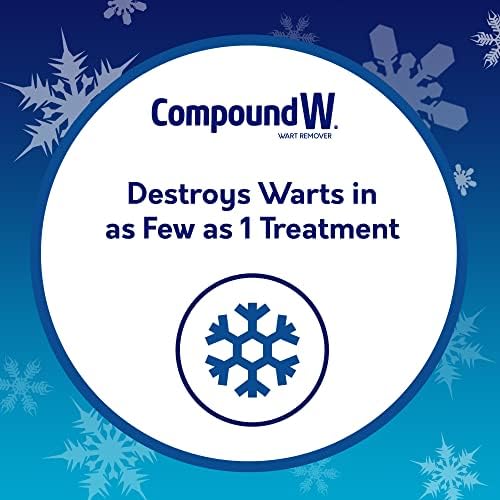 Compound W cryogenic wart removal kit showing canister and disposable foam applicators.