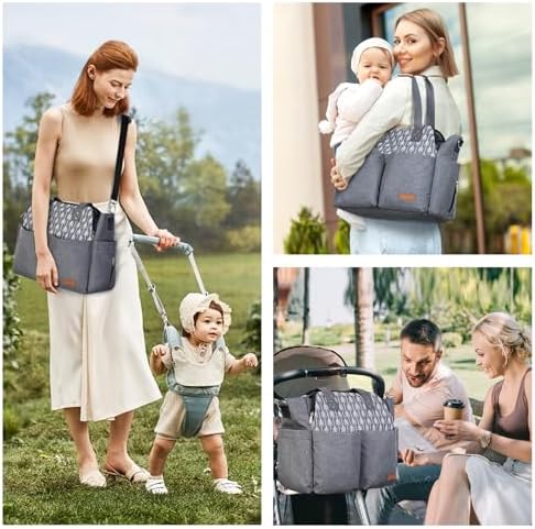 Lekebaby hospital bag lifestyle view showcasing dual handle design