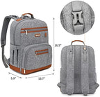 Billiton Mashi diaper bag backpack back view with ergonomic shoulder straps