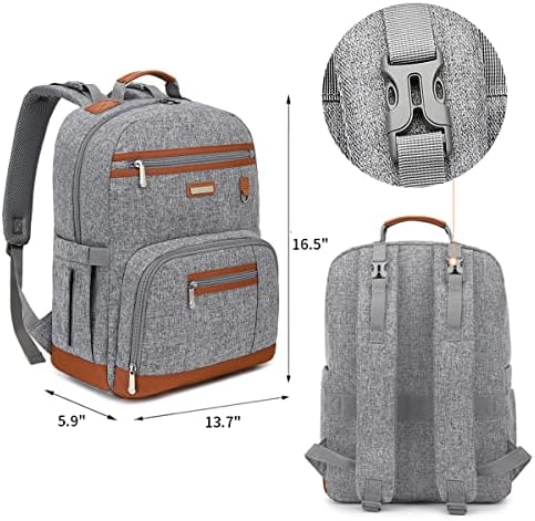 Billiton Mashi diaper bag backpack back view with ergonomic shoulder straps