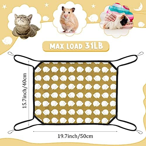 Shappy 5 Pcs Pet Hammock for Cage Hanging Pet Hammock Bed with Metal Hooks Cats Ferret Soft Bed Suitable for Guinea Pig Hamster Gerbil Kittens Cats Cage(Classical) - Image 3
