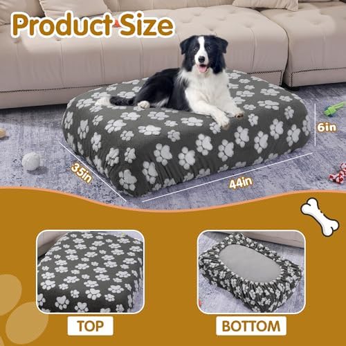 Balapet waterproof dog mattress cover showing elastic band non slip base