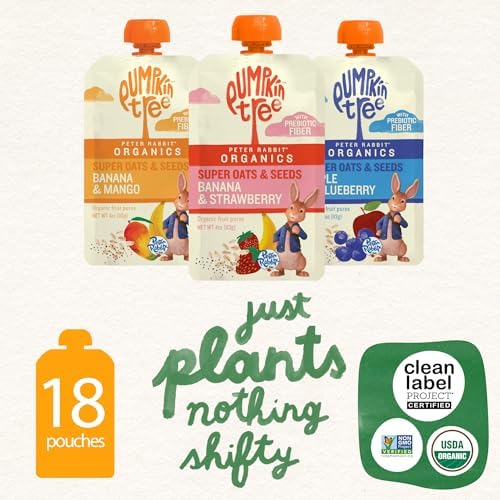 Pumpkin Tree Banana And Mango organic superfood grain and seed mix puree snack pouch